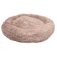 Pelech plyšový okrúhly svetlohnedý 80 cm